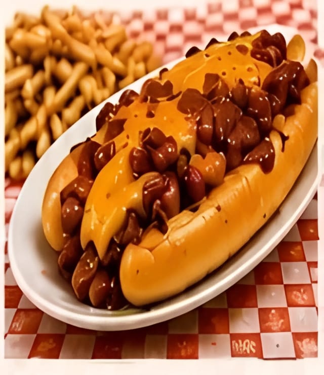 #9 Chili Cheese Dog.