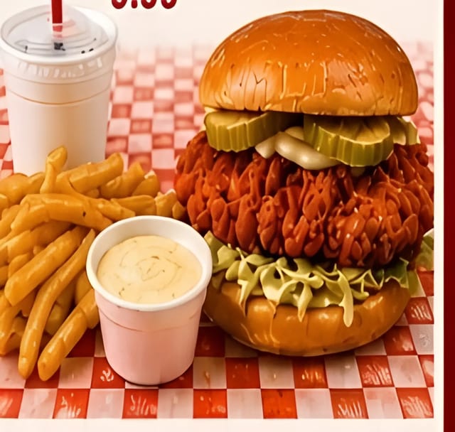 #15 Spicy Chicken Sandwich Meal.